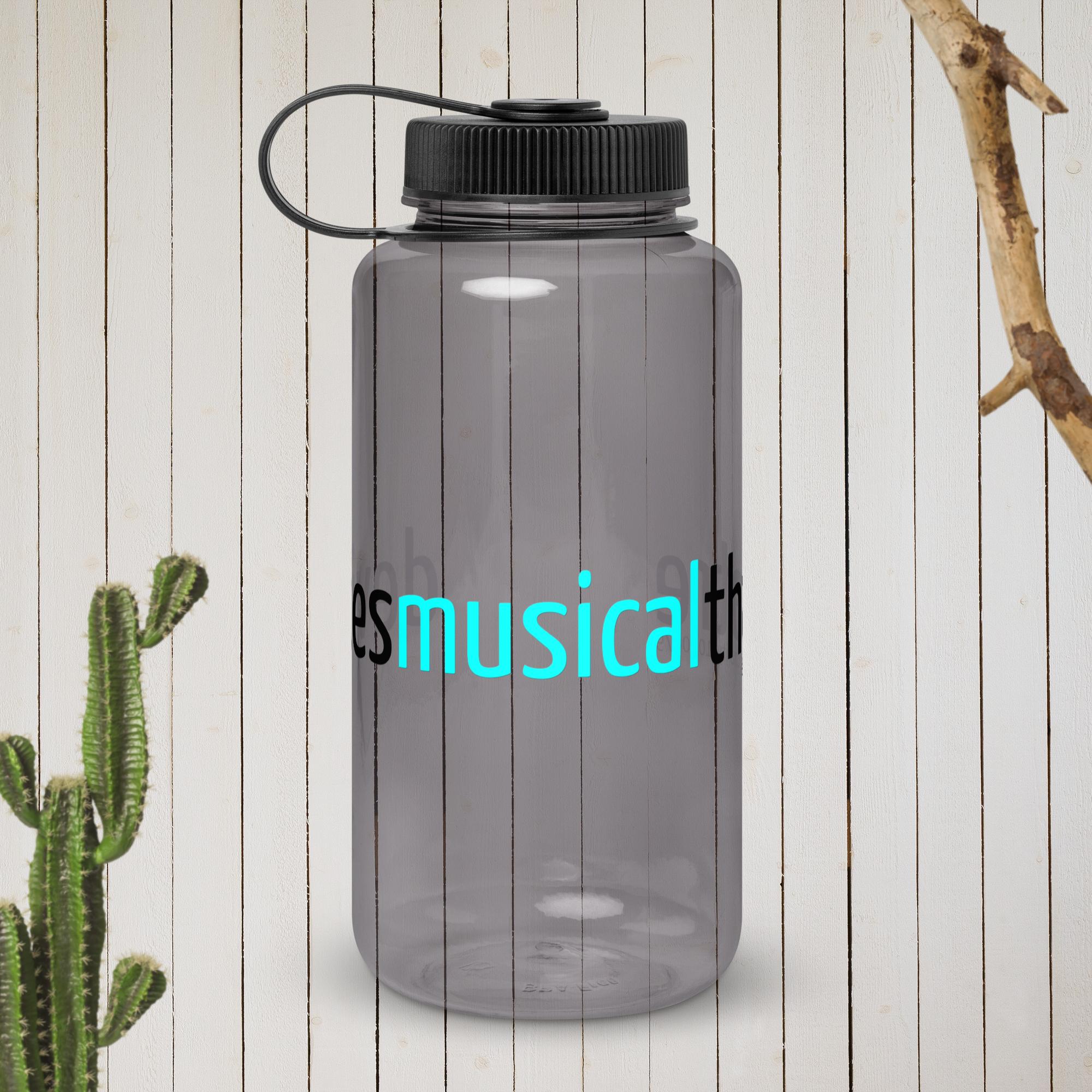 Wide mouth plastic water bottle